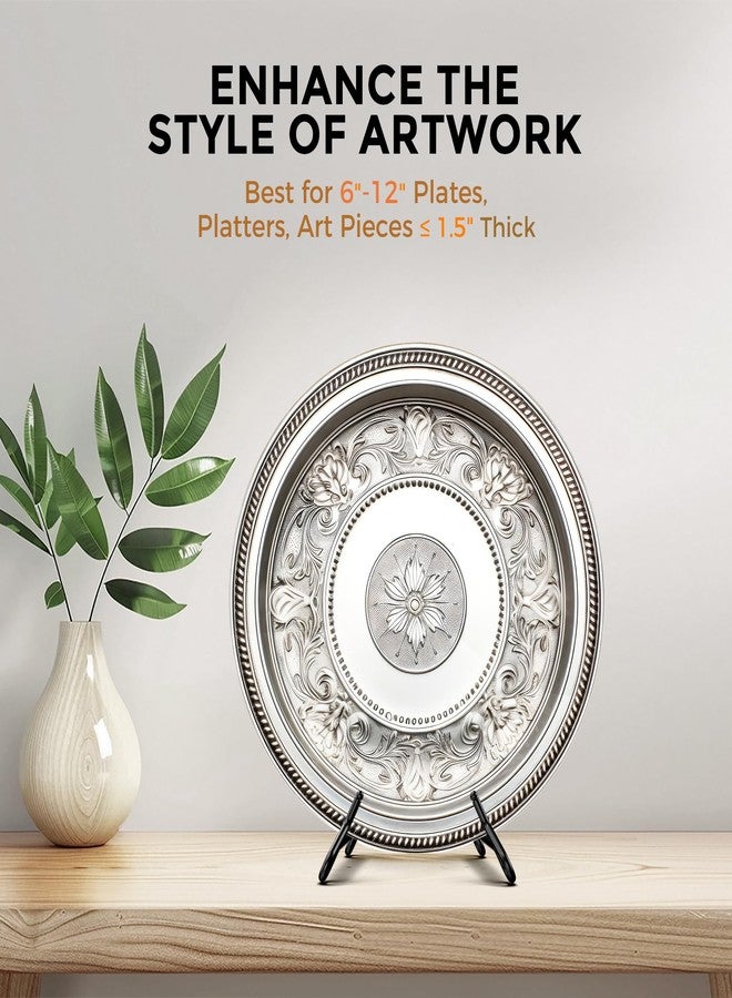 TRLife TR-LIFE Plate Stands for Display, 6.5 inch, 2 Pack, Metal Picture Holder Easel Stand for 6-12 in Plates, Frames and Books, up to 1.5 in Thick - Image 5